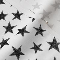crayon stars - black on white