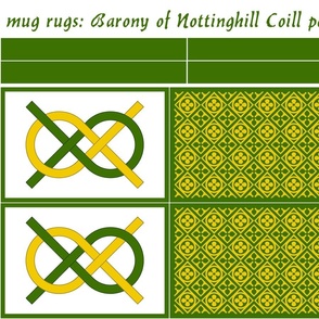 mug rugs: Barony of Nottinghill Coill (SCA)