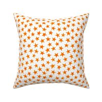 crayon stars - solar orange on white