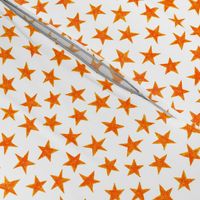 crayon stars - solar orange on white