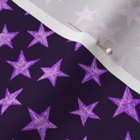 batik stars - lavender on deep mad purple