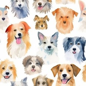 Watercolor dogs