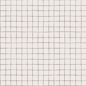Medium | Minimalist hand drawn dark grey  grid lines on light platinum grey