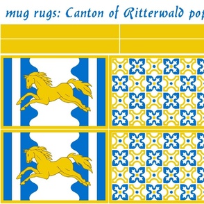 mug rugs: Canton of Ritterwald (SCA)