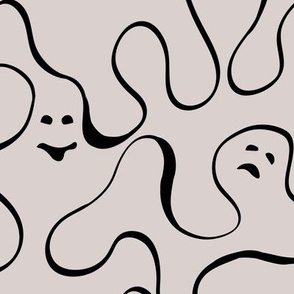 Cute Halloween ghost scribbles large