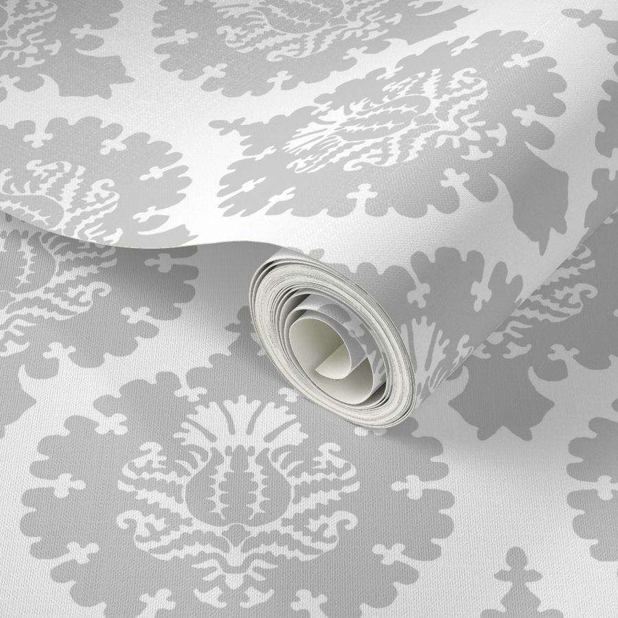 damask 729 silver-white