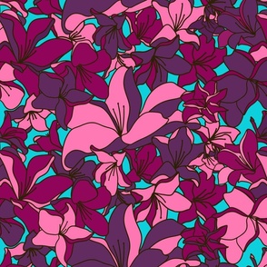 Optimistic Flowers (35") - purple (ST2022OF)