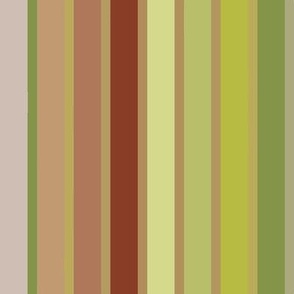 WNTQ - Sunlit Stripes in Rich Brown and Yellow-Greens