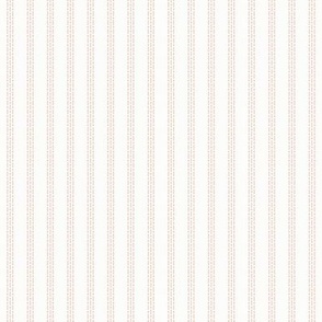 Nina Stripe: Shell Pink & White Dotted Stripe