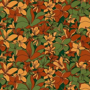 Optimistic Flowers (25") - brown, green (ST2022OF)