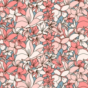 Optimistic Flowers (25") - pink, blue (ST2022OF)