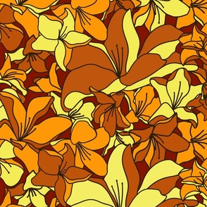Optimistic Flowers (44") - brown, yellow (ST2022OF)