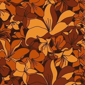 Optimistic Flowers (44")  - brown (ST2022OF)