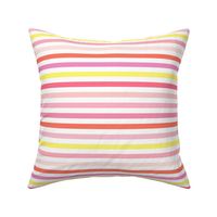 sweet spring stripes - pink yellow blush coral 