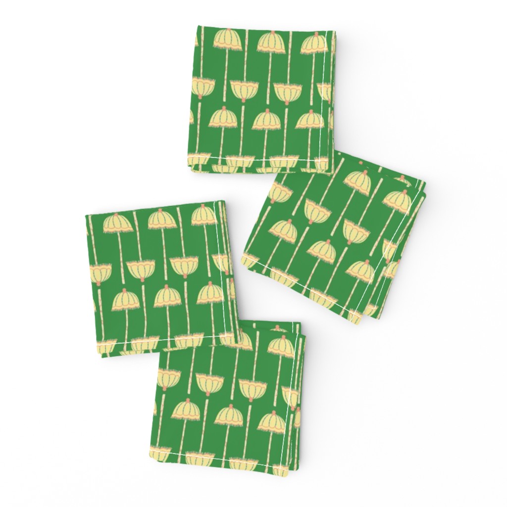 Tropical Parasols, medium scale, green