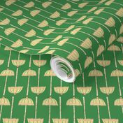 Tropical Parasols, medium scale, green