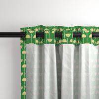 Tropical Parasols, medium scale, green