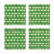 Tropical Parasols, medium scale, green