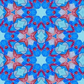 Red and Blue Kaleidoscope