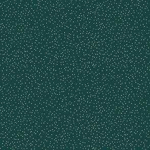 Christmas Snow Speckle on Emerald Green