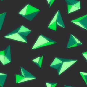 Glowing Geometric Gems Green Large