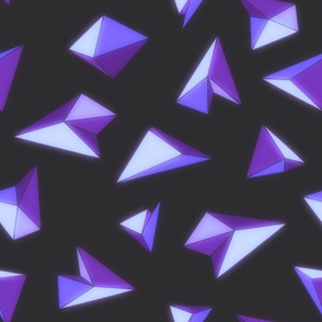 Glowing Geometric Gems Purple Large