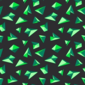 Glowing Geometric Gems Green Small