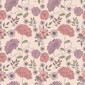 Floral Aesthetic Fabric, Wallpaper and Home Decor | Spoonflower