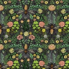 Honey Bees, Flowers and Trees  (small scale)  