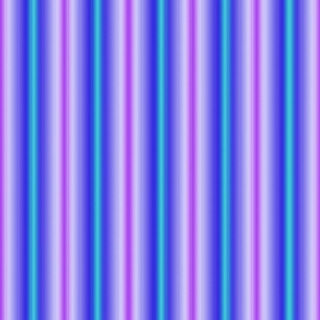 Retro Floral Joy -Blur Stripes on White - Compliment - Ultramarine Blue, Bright Lilac, and Aqua -  1100da,  a946ef, 3dcbd7