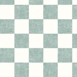 (small scale) checkerboard - woven checks - soft blue -  LAD22