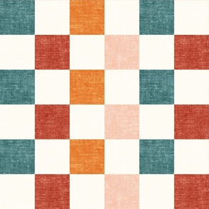 checkerboard - woven checks - multi -  LAD22
