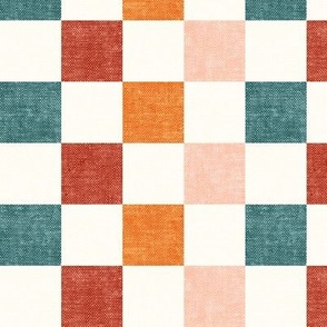 (small scale) checkerboard - woven checks - multi -  LAD22