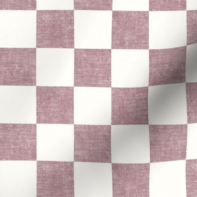 (small scale) checkerboard - woven checks - mauve - LAD22