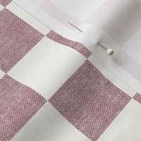 (small scale) checkerboard - woven checks - mauve - LAD22