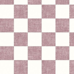 (small scale) checkerboard - woven checks - mauve - LAD22