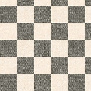 (small scale) checkerboard - woven checks - neutral -  LAD22