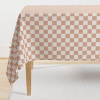 (small scale) checkerboard - woven checks - spa peach - LAD22