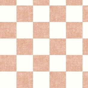 (small scale) checkerboard - woven checks - spa peach - LAD22