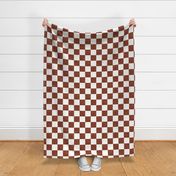checkerboard - woven checks - rust - LAD22