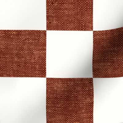 checkerboard - woven checks - rust - LAD22