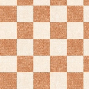 (small scale) checkerboard - woven checks - ginger -  LAD22