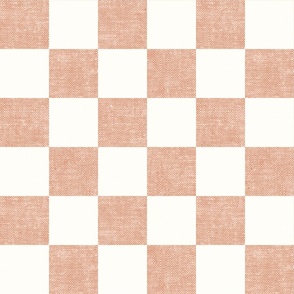 checkerboard - woven checks - spa peach - LAD22