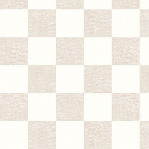 (small scale) checkerboard - woven checks - sandstone - LAD22