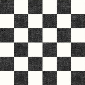 checkerboard - woven checks - charcoal - LAD22