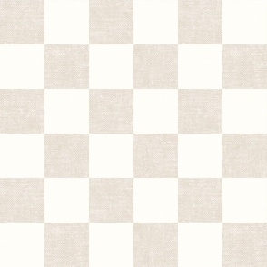 checkerboard - woven checks - sandstone - LAD22