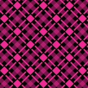 Pink and black diamond stripes
