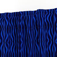 Wavy vertical stripes midnight, cornflower blue hues small