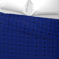 Wavy vertical stripes midnight, cornflower blue hues small