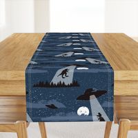 Alien Dino Abduction - Navy Blue - Large